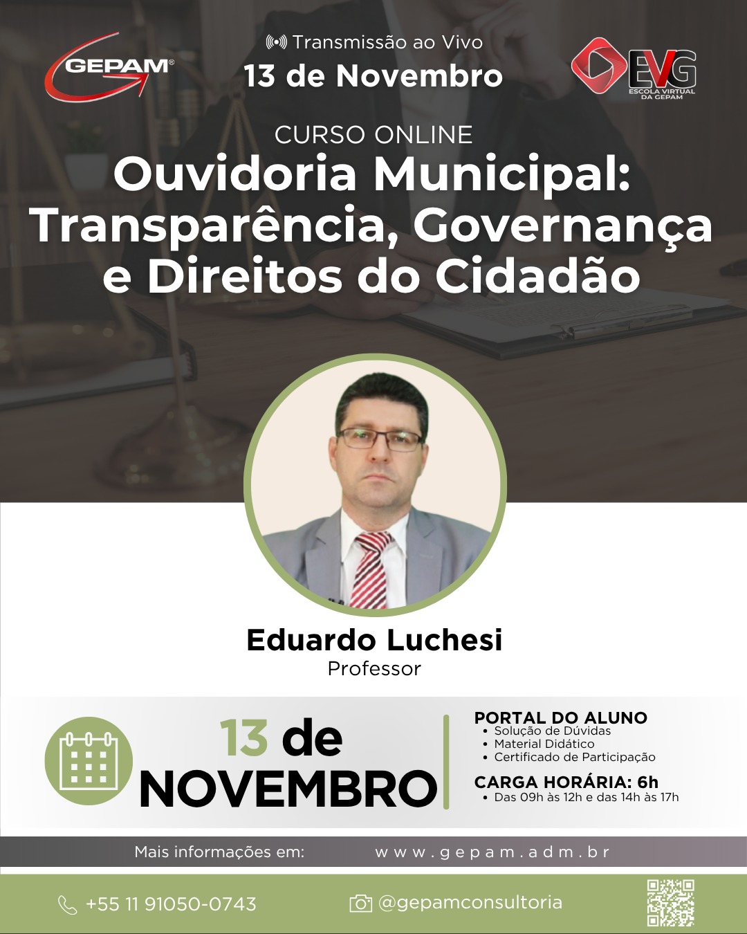 Curso Online – Ouvidoria Municipal: Transparência, Governança e Direitos do Cidadão