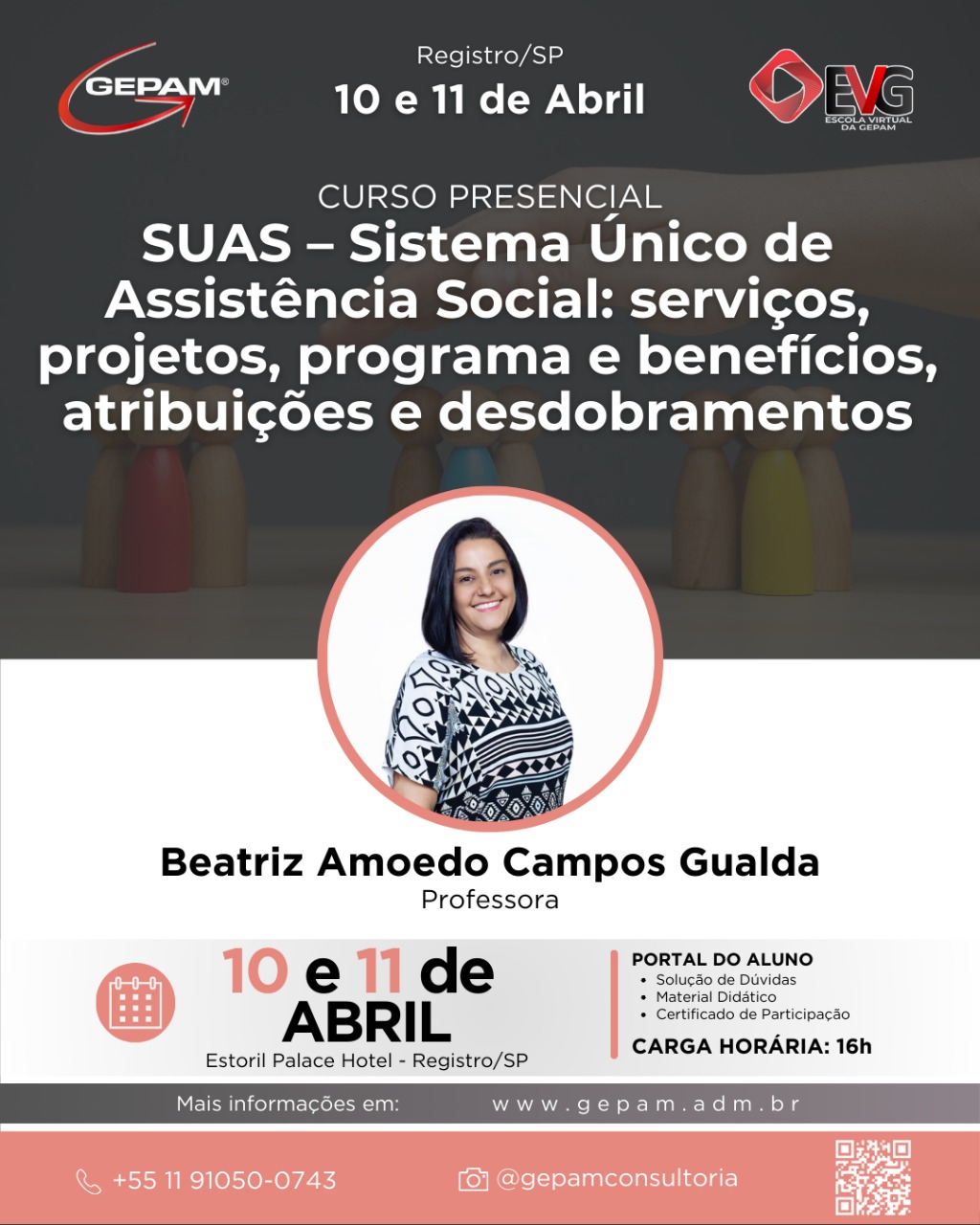 Curso Presencial (Registro/SP) – SUAS – Sistema Único de Assistência Social: serviços, projetos, programa e benefícios, atribuições e desdobramentos