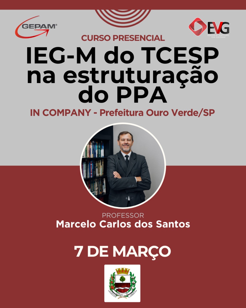 Curso Presencial (In company para Prefeitura de Ouro Verde/SP) – IEG-M do TCESP na estruturação do PPA | 210