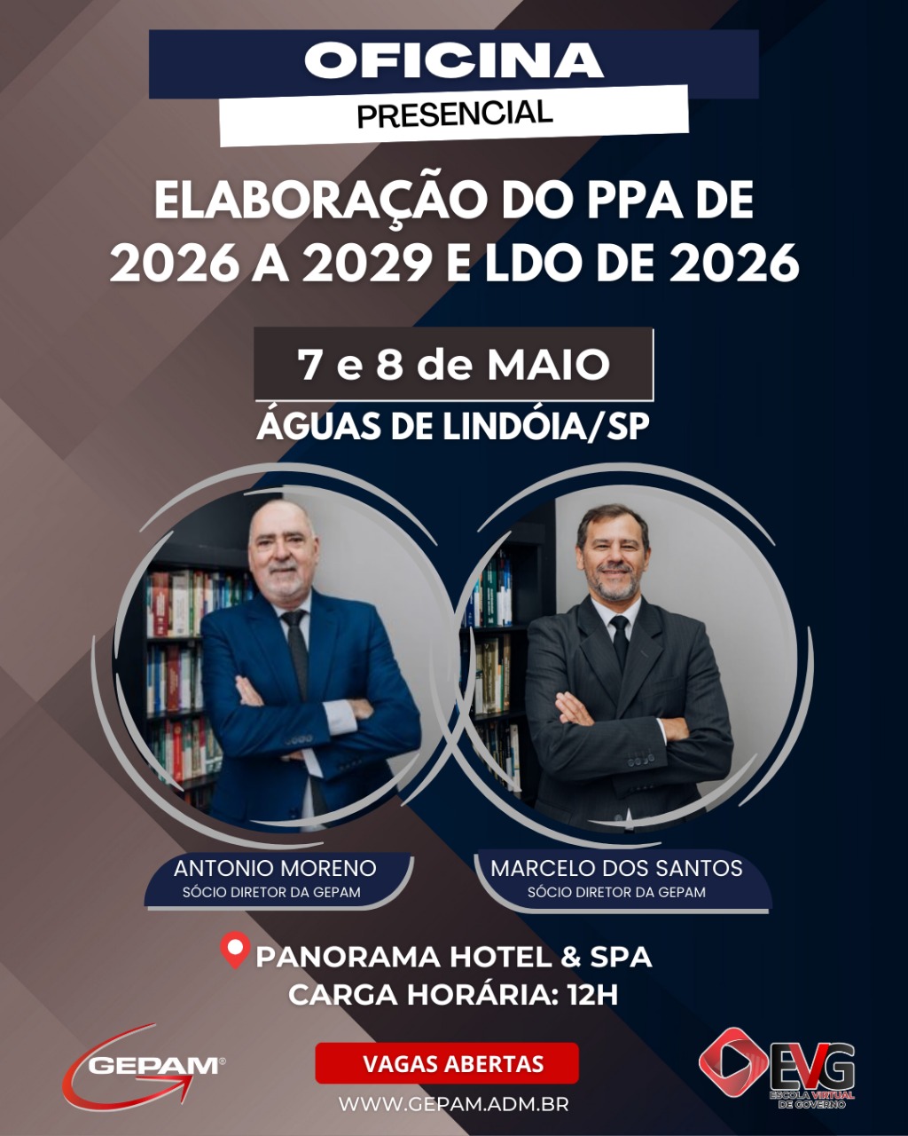 Oficina Presencial (Águas de Lindóia/SP) – Elaboração do PPA de 2026 a 2029 e LDO de 2026