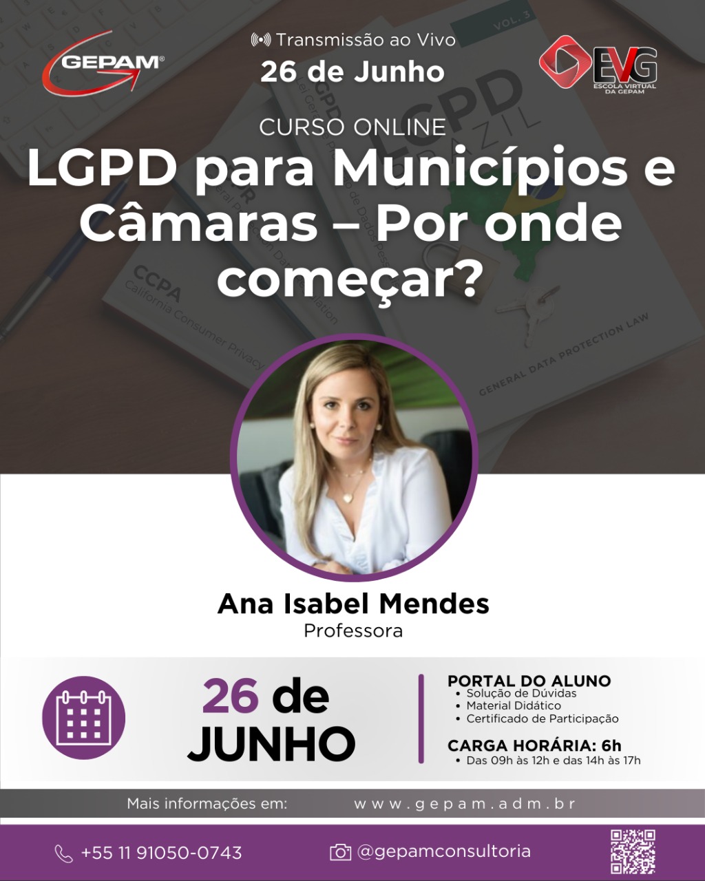 Curso Online – LGPD para Municípios e Câmaras – Por onde começar? (CANCELADO)