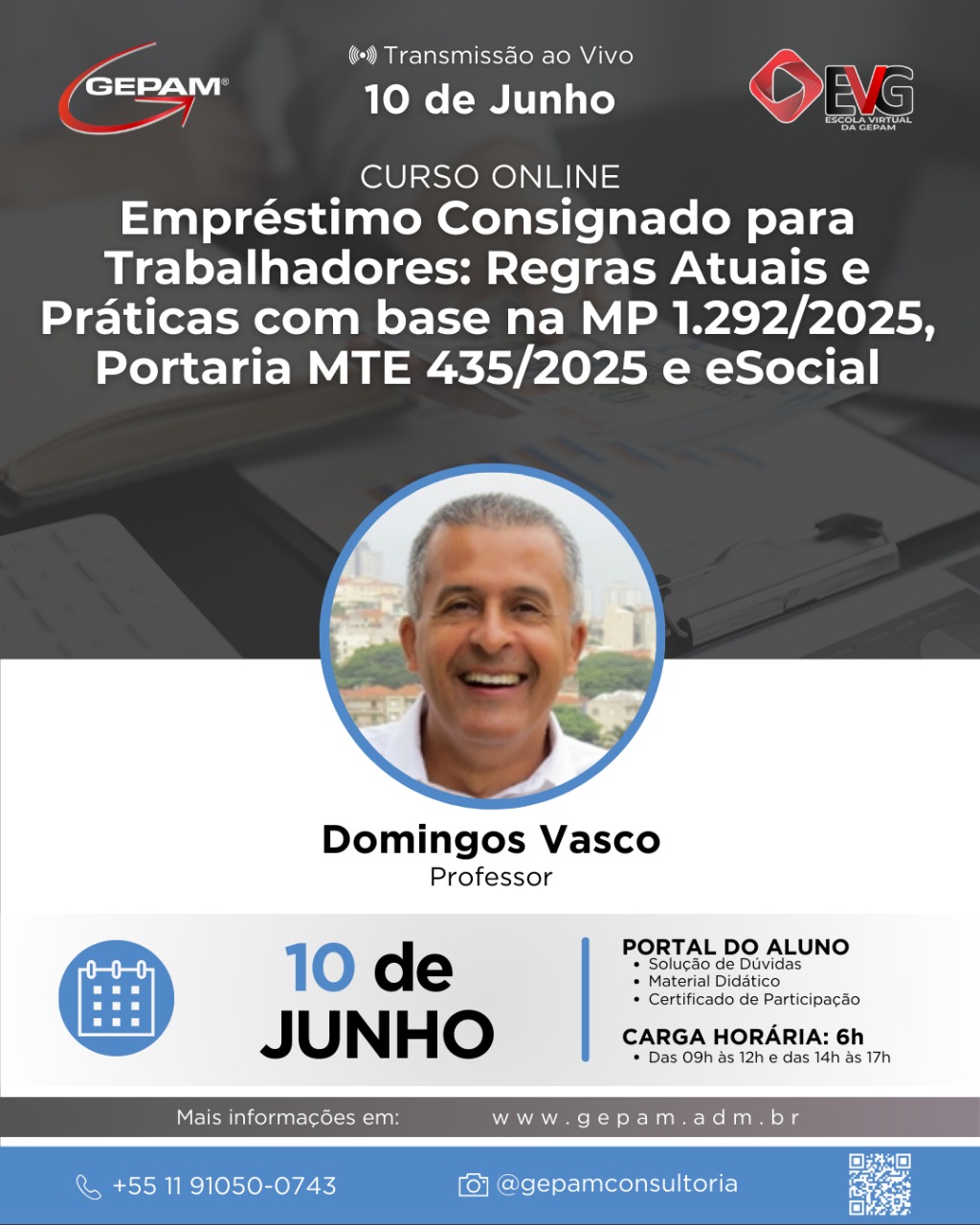 Curso Online – Empréstimo Consignado para Trabalhadores: Regras Atuais e Práticas com base na MP 1.292/2025, Portaria MTE 435/2025 e eSocial | 231