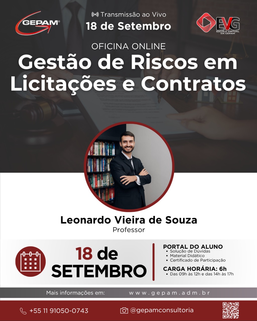 (CANCELADO) Oficina Online – Gestão de Riscos em Licitações e Contratos