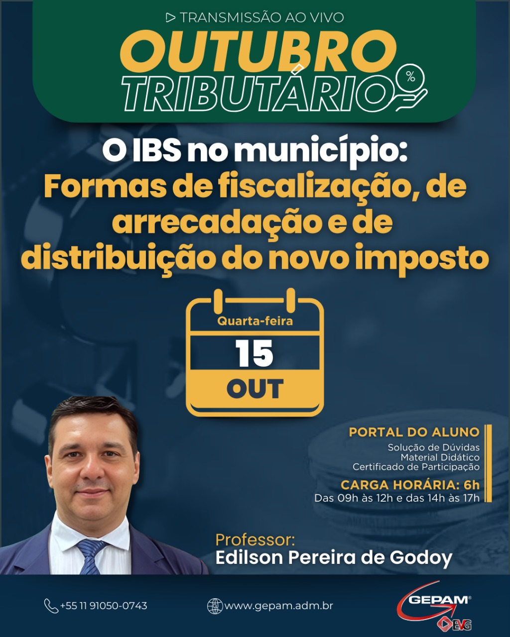 Curso Online (2°) – O IBS no município: Formas de fiscalização, de arrecadação e de distribuição do novo imposto
