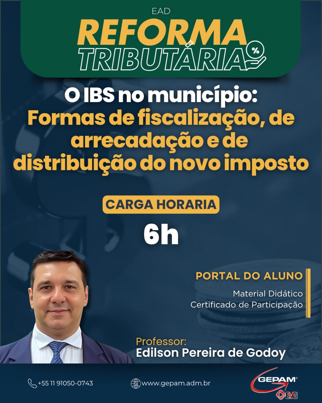 Curso Online (2°) sobre O IBS no município: Formas de fiscalização, de arrecadação e de distribuição do novo imposto | 123