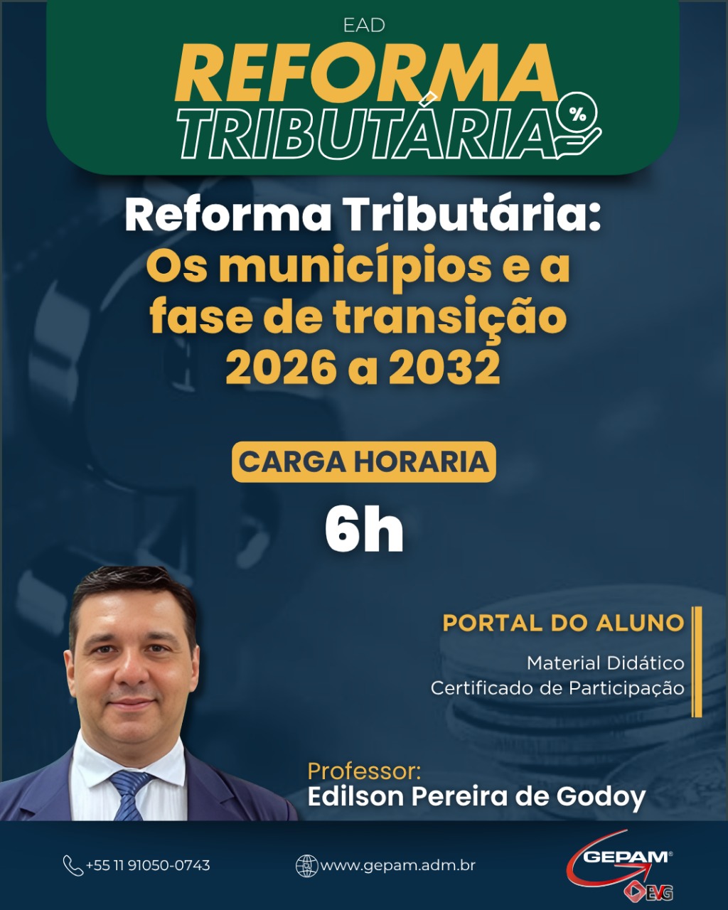 Curso Online (1°) sobre Reforma Tributária: Os municípios e a fase de transição 2026 a 2032 | 122