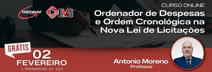 Curso Online - Ordenador de Despesas e Ordem Cronológica na Nova Lei de Licitações | 278