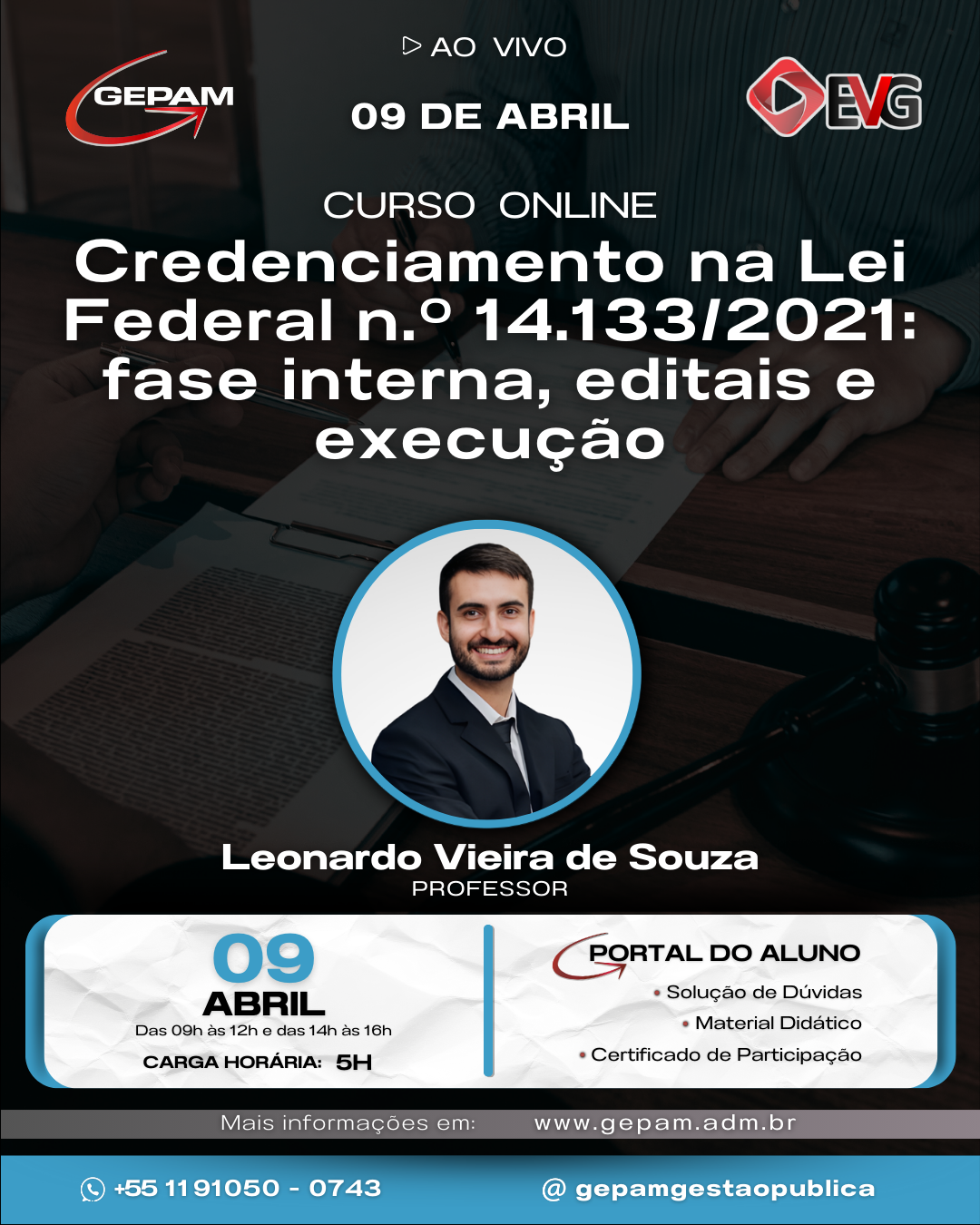 Curso Online – Credenciamento na Lei Federal n.º 14.133/2021: fase interna, editais e execução | 291