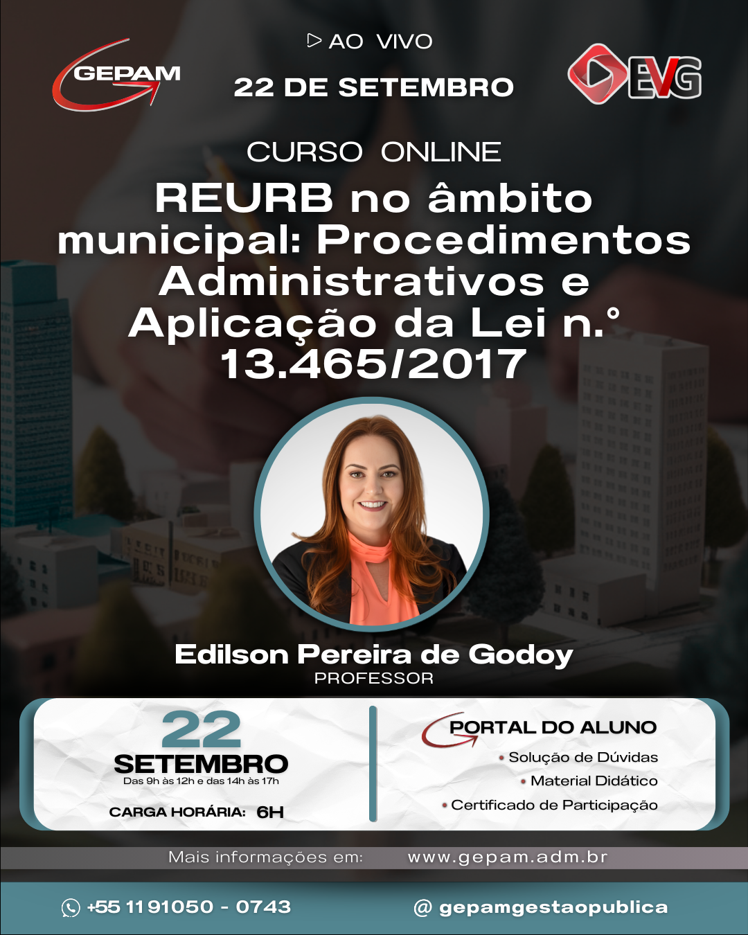 Curso Online – REURB no âmbito municipal: Procedimentos Administrativos e Aplicação da Lei n.° 13.465/2017