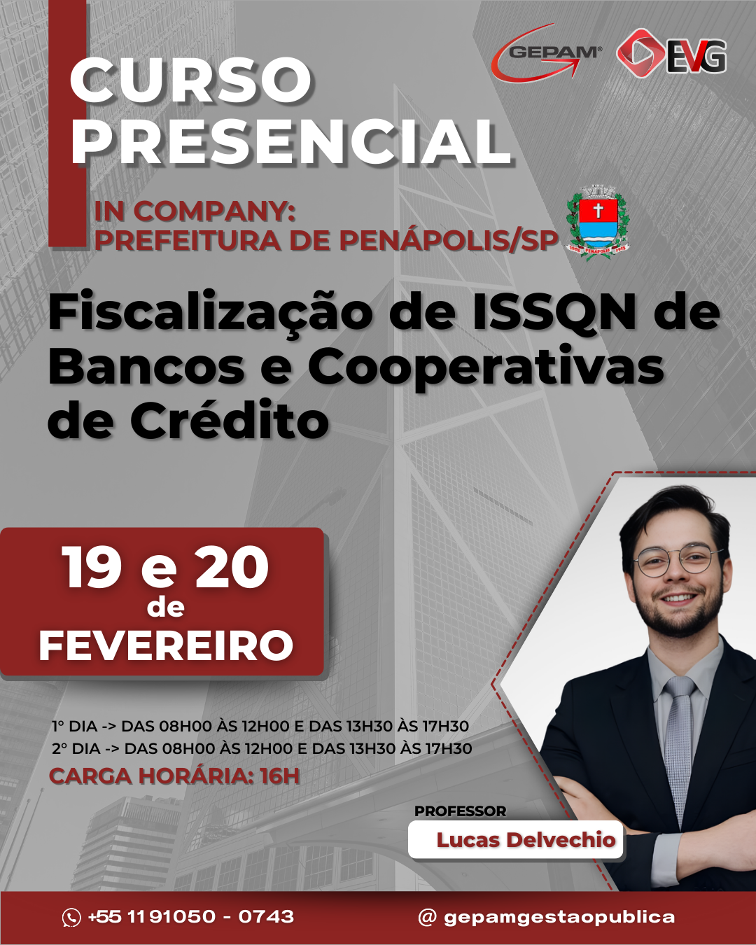 Curso Presencial (In company para Prefeitura de Penápolis/SP) – Fiscalização de ISSQN de Bancos e Cooperativas de Crédito | 280