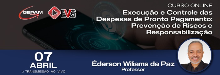 Curso Online - Execução e Controle das Despesas de Pronto Pagamento: Prevenção de Riscos e Responsabilização | 290