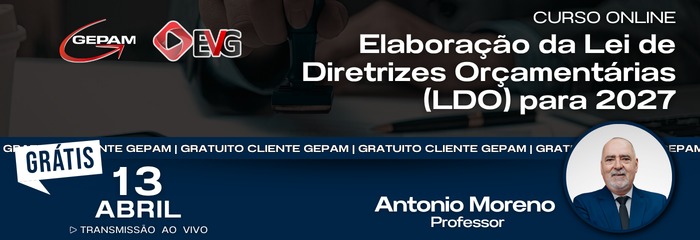 Curso Online - Elaboração da Lei de Diretrizes Orçamentárias (LDO) para 2027 | 292