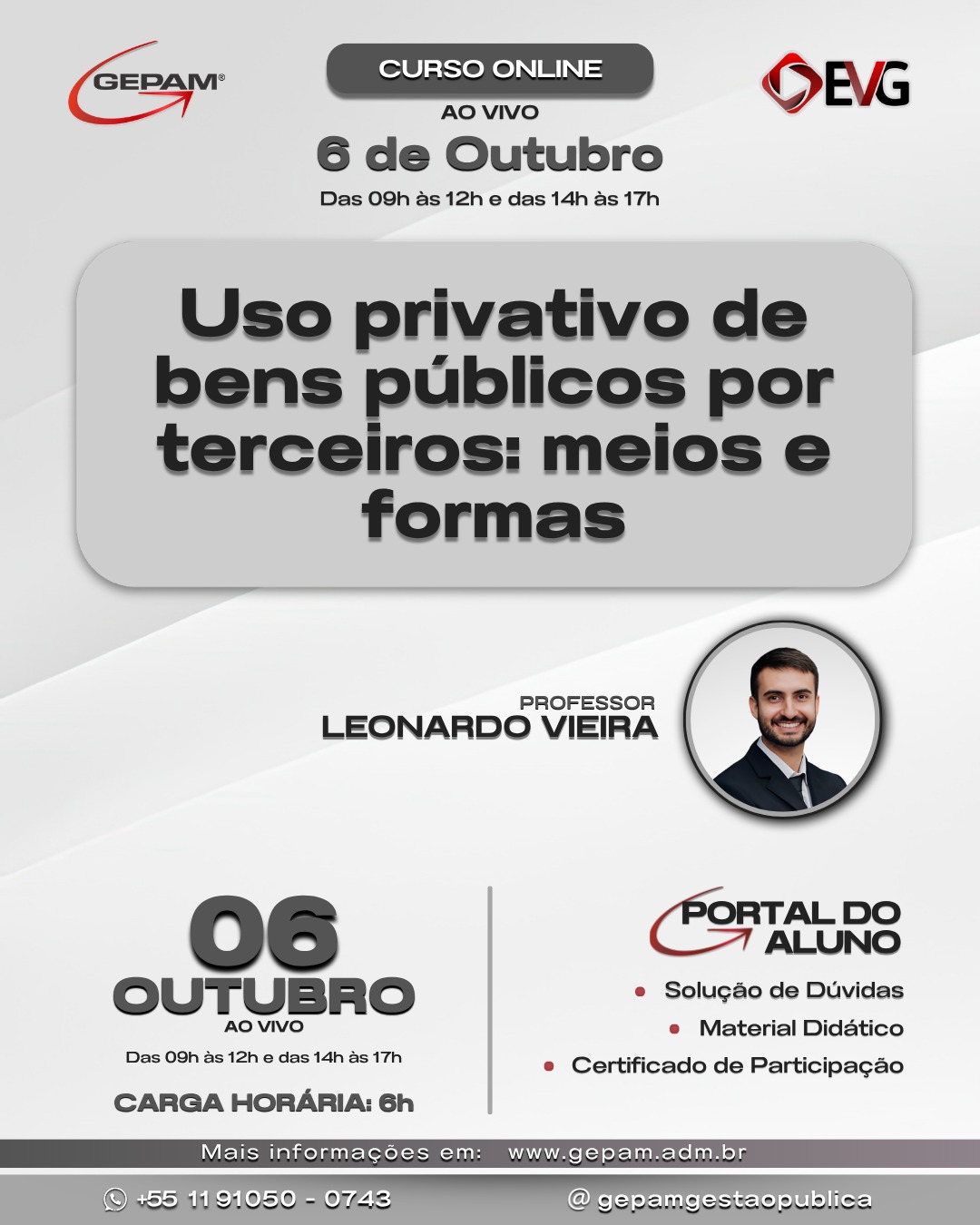 Curso Online – Uso privativo de bens públicos por terceiros: meios e formas