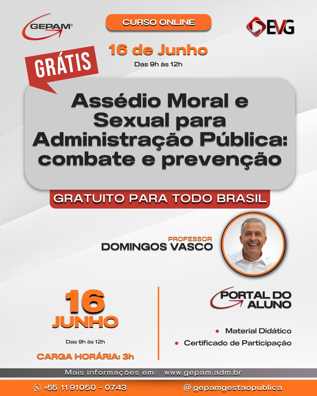 Curso Online – Assédio Moral e Sexual para Administração Pública: combate e prevenção (gravado) | 309