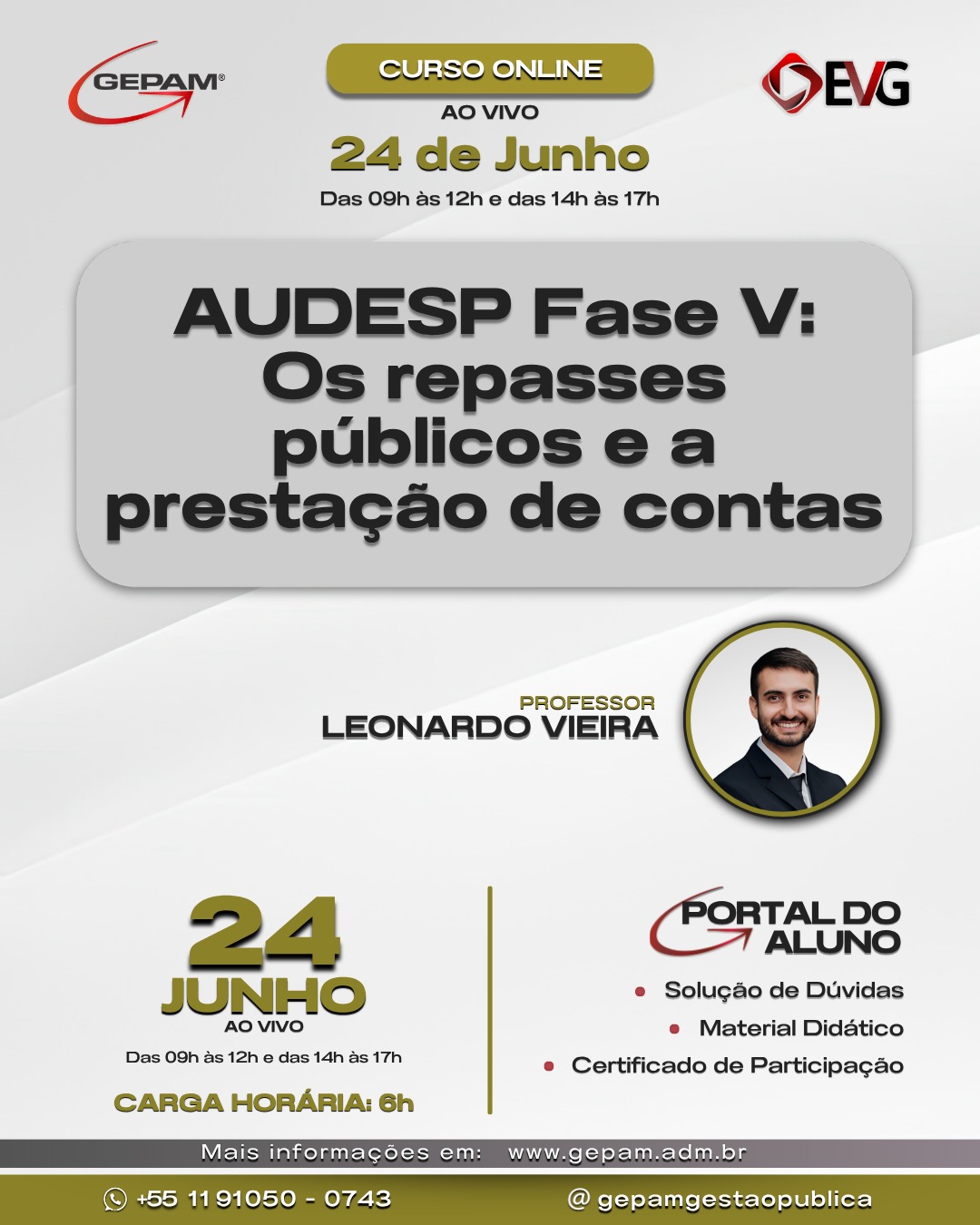 Curso Online – AUDESP Fase Ⅴ: Os repasses públicos e a prestação de contas | 312