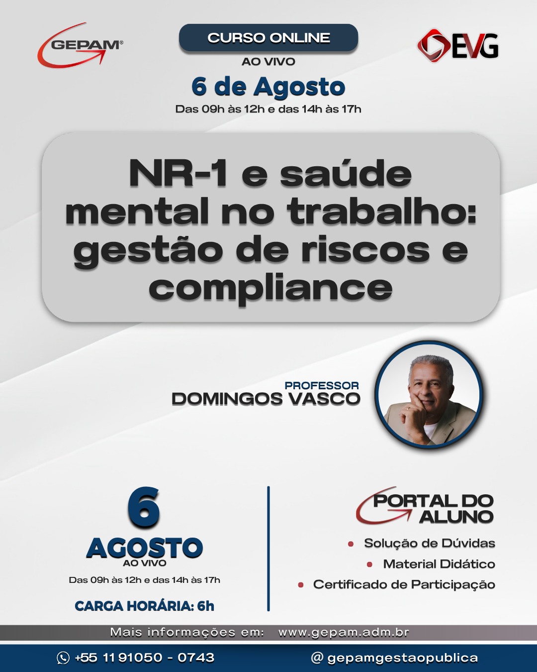 Curso Online – NR-1 e saúde mental no trabalho: gestão de riscos e compliance