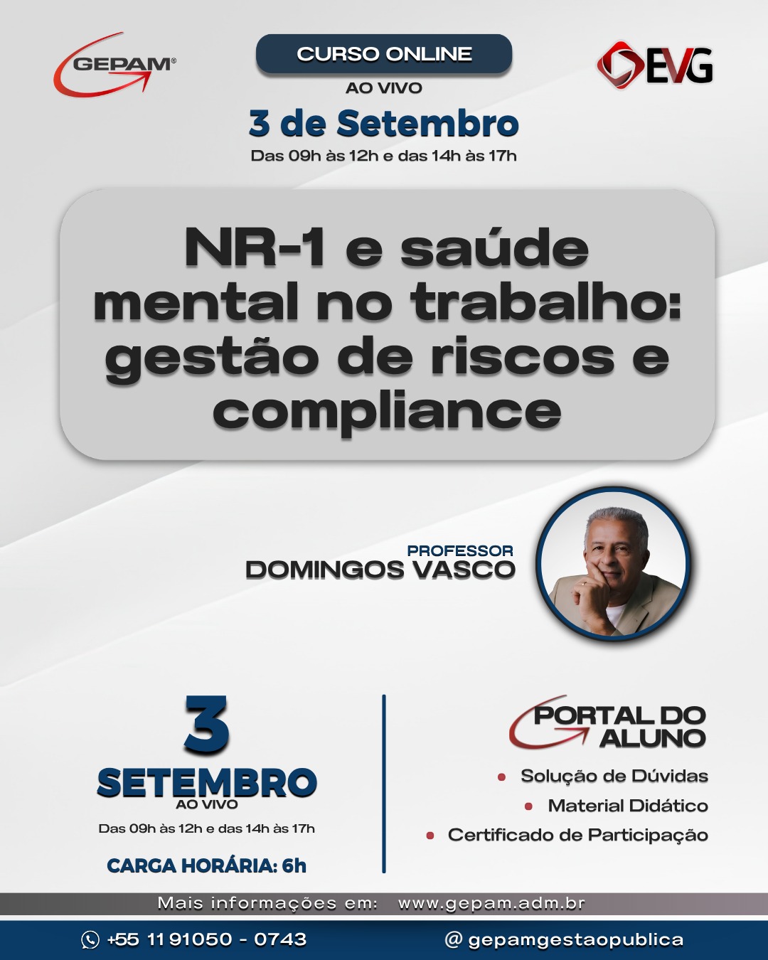 Curso Online – NR-1 e saúde mental no trabalho: gestão de riscos e compliance