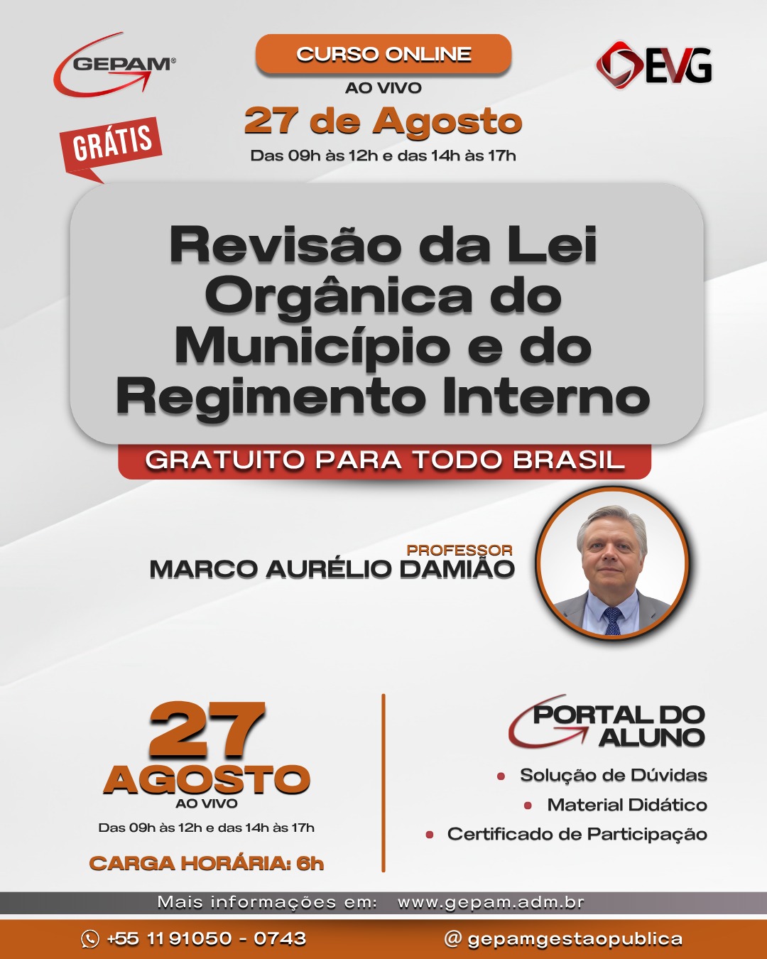 Curso Online – Revisão da Lei Orgânica do Município e do Regimento Interno