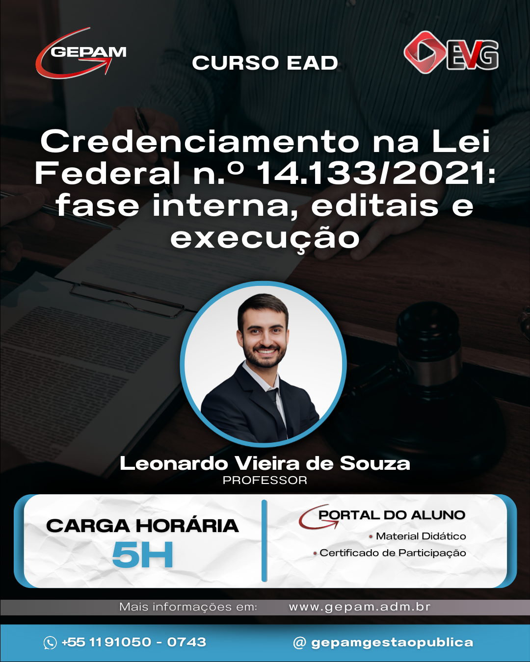 Curso Online sobre Credenciamento na Lei Federal n.º 14.133/2021: fase interna, editais e execução | 135