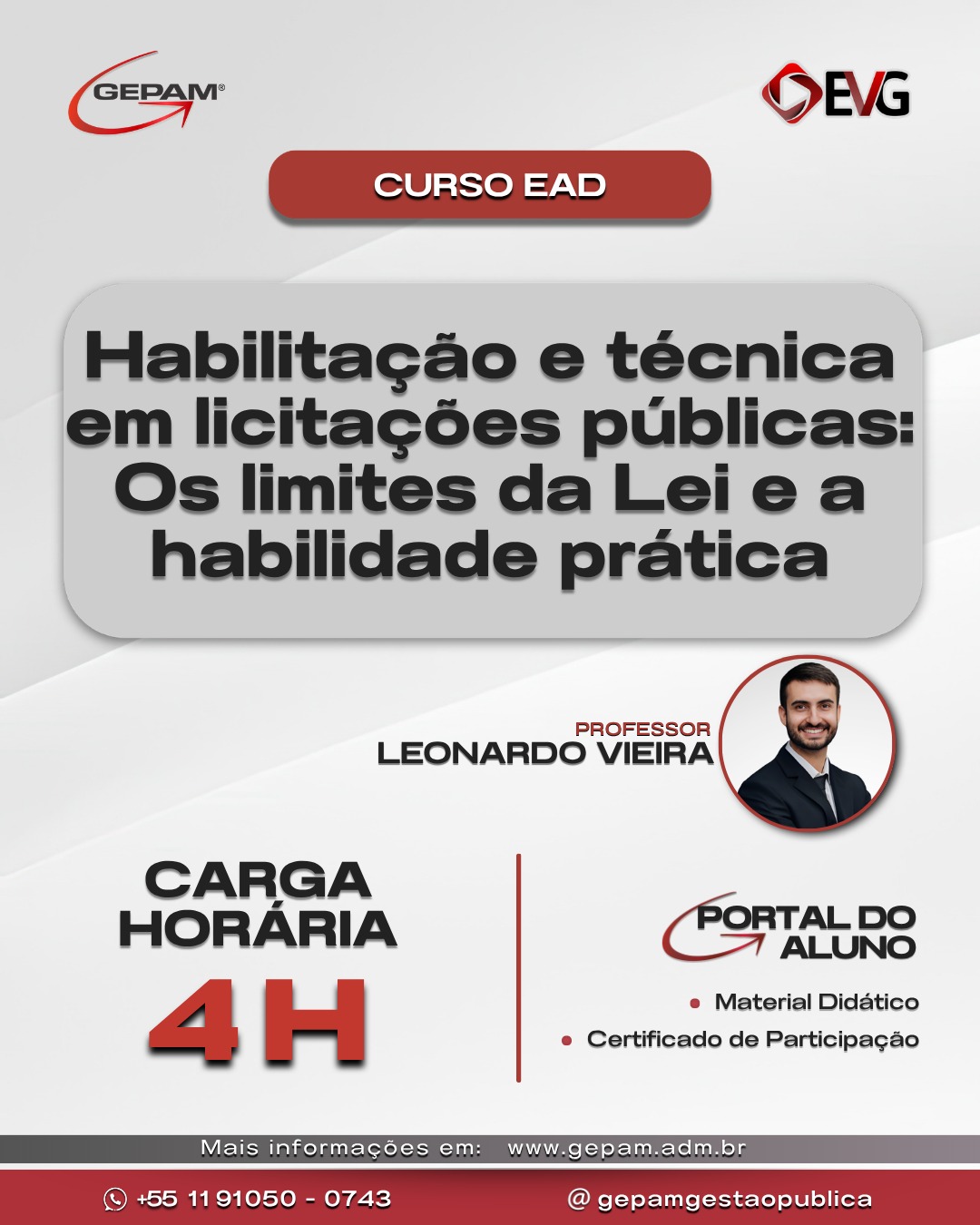 Curso Online sobre Habilitação e técnica em licitações públicas: Os limites da Lei e a habilidade prática | 140