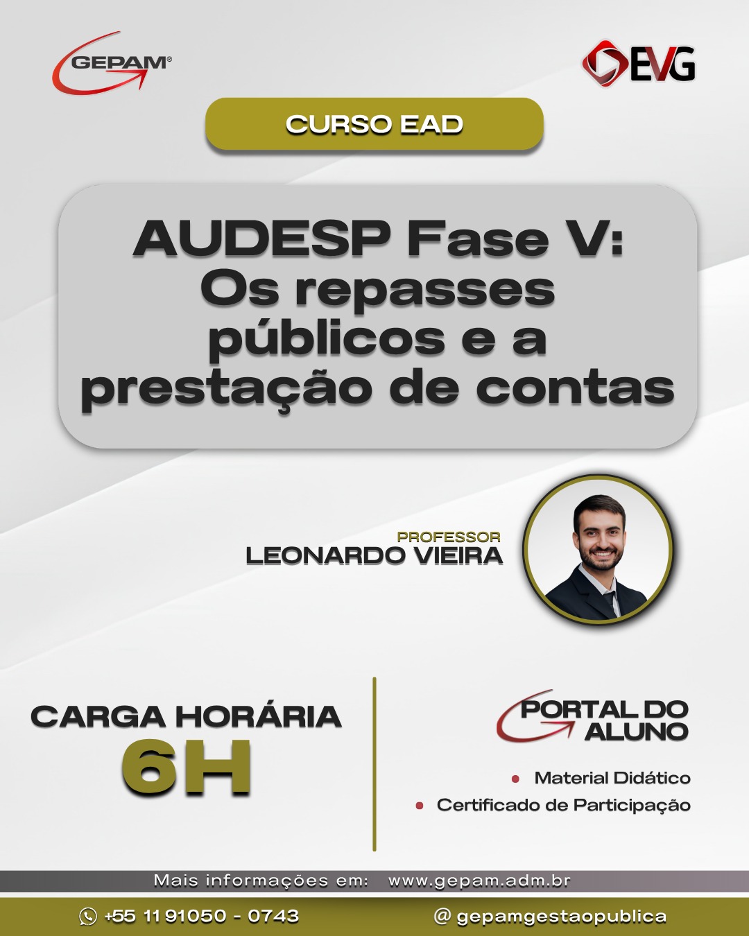 Curso Online sobre AUDESP Fase Ⅴ: Os repasses públicos e a prestação de contas | 147