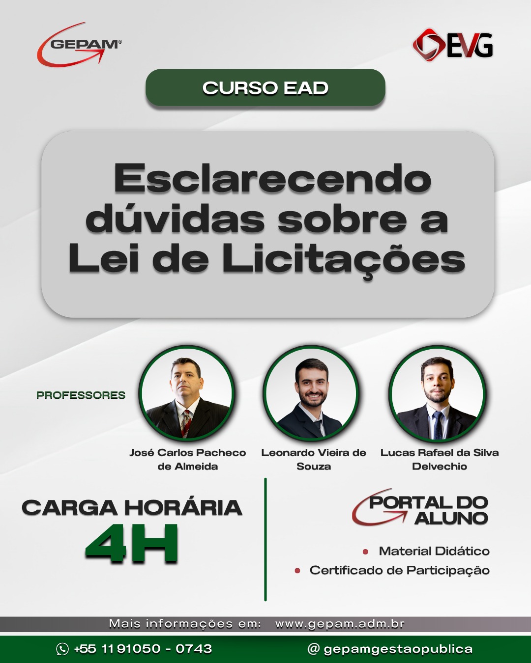 Curso Online Esclarecendo dúvidas sobre a Lei de Licitações | 157