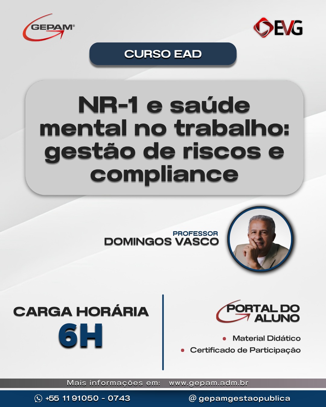 Curso Online sobre NR-1 e saúde mental no trabalho: gestão de riscos e compliance | 160